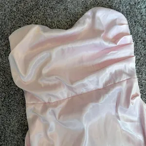 NWT Parthea pink satin strapless mini dress in a size S thumbnail 4