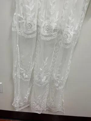 New with tags Wicked AF White Sheer Dress with Embroidered Trim Size M thumbnail 5