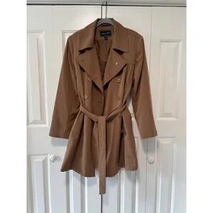 Gallery Medium dark green Double-Breasted Trench Coat thumbnail 3