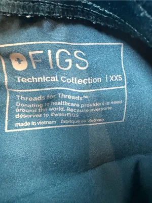 Figs Technical Collection Royal Blue Joggers with Bright Orange Drawstring XXS thumbnail 3