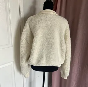 White Sherpa Victoria's Secret PINK fleece quarter zip thumbnail 4