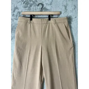 ANN TAYLOR Straight‎ Leg Pants Tan Career Office Minimalist Stretch Size 12 New thumbnail 2