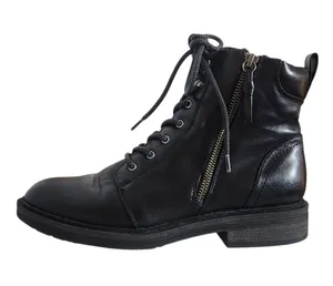 Baretraps Black Lace-Up Combat Booties Size 8 thumbnail 1