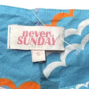 Never on Sunday Midi Sundress Blue Purple Orange Small thumbnail 6