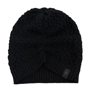 Smartwool Beanie Womens OS Black Merino Wool Cable Knit Winter Hat thumbnail 1