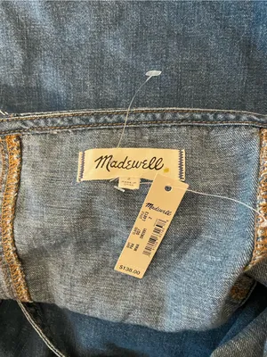 Madewell Blue Denim Wrap Dress - Women Jeans Overalls thumbnail 5