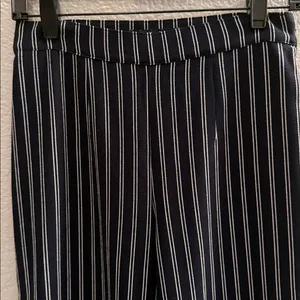 Abercrombie & Fitch Wide Leg Blue White Pinstripe Trouser Pants Size XS thumbnail 3