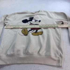 Disney Parks Walt Disney World Mickey Sweatshirt Cream Off White S Pullover Y2K thumbnail 13