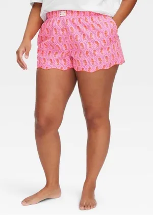 NWT Roller Rabbit x Target Seahorse Poplin Boxer Shorts Pink XS thumbnail 1