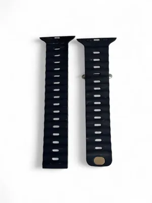 Black Sillicone Ocean Band for Apple Watch Ultra (49mm) - NWOT thumbnail 5