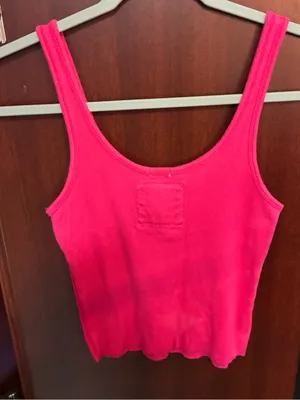 Women’s Abercrombie & Fitch Hot Pink Ribbed Tank Top Size Small thumbnail 4
