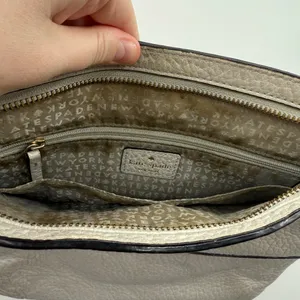 Kate Spade‎ Bag Bay Street Cora Pebbled Leather Beige Gray Crossbody thumbnail 16