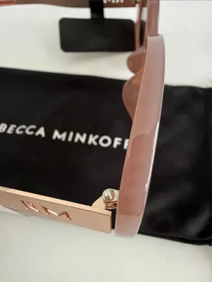 Rebecca Minkoff Women's Oversized Sunglasses in Dusty Rose with Brown Lenses thumbnail 6
