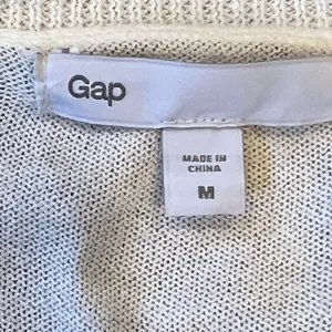 GAP‎ Yellow and White Striped Lightweight 3/4 Sleeve Cardigan Women’s Medium thumbnail 6