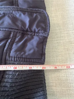 Vintage Y2K Abercrombie & Fitch Faux Fur Lined Down Puffer Jacket Navy Blue XS thumbnail 7