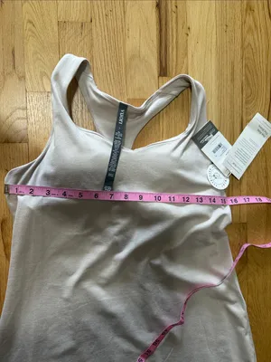 NWT Vuori Halo Racerback Midi Tank Dress Ecru Heather Sz L thumbnail 3
