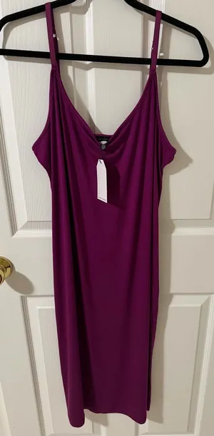 NWT Universal Standard purple slip dress with adjustable spaghetti straps in M thumbnail 1