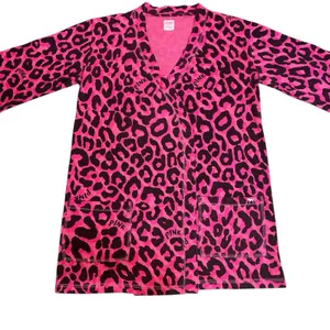 Victoria's Secret Pink Black Leopard print Robe, Size XS‎ thumbnail 1