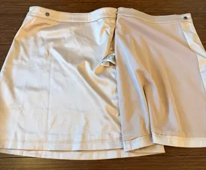 Adidas 2000 Wrap Skirt Light Pink Nude Rhinestone Logo Y2K Classic Preppy Doll thumbnail 4