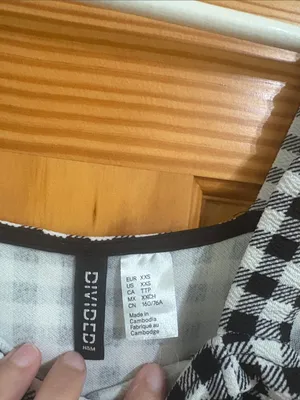Divided Size XXS Vintage Y2K Black and White Checkered Mini Dress thumbnail 3