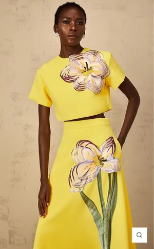 Yellow Miss Rosier Skirt and Top Set thumbnail 1