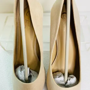 Beige faux suede pumps heels Tan Size 10 thumbnail 4