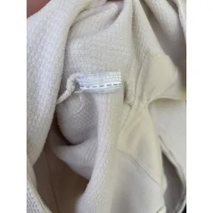 Athleta‎ Cream Waffle Knit Thermal Sweatshirt Thumbholes Size L Raglan Top thumbnail 6