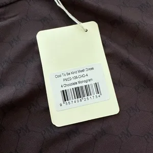 Peppermayo - Cool To Be Kind Mesh Dress in Chocolate Monogram in Dark Brown thumbnail 4