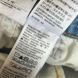 Levi’s Premium Light Wash 501 Straight Leg‎ Denim Blue Jeans Size 25 thumbnail 9