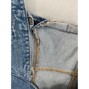 Zara Womens Denim Mini Dress Open Back Blue Jean Bodycon Size Extra Small thumbnail 5