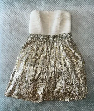 Gold Metallic Dress thumbnail 2