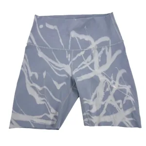Lululemon High Rise Upcyled Tie Dye Blue White Biker Short Sz‎ 6 *Read* thumbnail 1