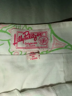 VINTAGE Lilly Pulitzer Pink & Green Frog Print Tank thumbnail 5
