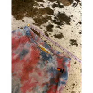 Aviator Nation Light Weight Hand Dyed Sweatpants Tie Dye Red Size Extra Small thumbnail 6