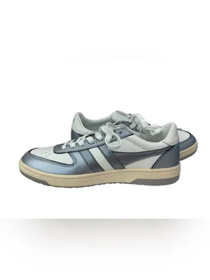 NWOT Gola Hawk II Metallic Sneakers in White/Silver thumbnail 7