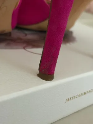 Hot Pink Suede Jessica Simpson Heels thumbnail 6