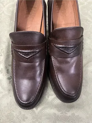 Flye heels Classic Women's Brown Leather Block Heel Loafers thumbnail 10