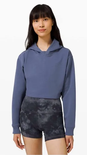 Lululemon All Yours Cropped Hoodie Ink Blue thumbnail 1