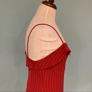 Etophe Studios Women Stripped Red Casual Good Girl Dress‎ Size Large thumbnail 3