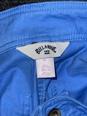 Billabong Side Kick Pants 28 Blue High Rise Wide Leg Raw Hem 90s Beach Surf Boho thumbnail 6
