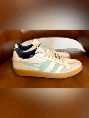 Gola Eagle '86 Sneakers light Blue and White womens size 10 terry towel lining thumbnail 3