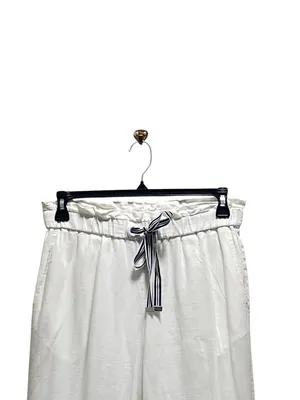 1901 Linen Blend Lined Pants White Size M Beach Coastal Minimalist Vacation Cute thumbnail 6