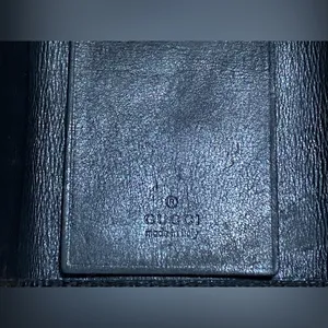 Gucci Black Leather Card Holder with Gold Logo thumbnail 10