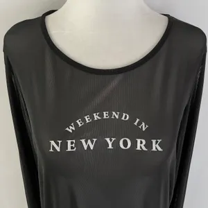 New Pretty Little Thing Weekend In New York Mesh Long Sleeve Top Black Size 10 thumbnail 6