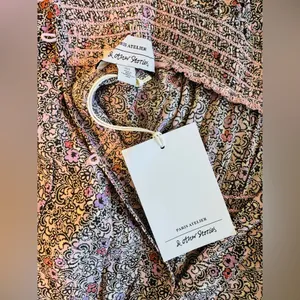 & OTHER STORIES Floral Smocked High Neck Long Sleeve Mini Dress thumbnail 9