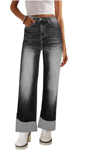 Exlura Wide leg cuff jeans thumbnail 1