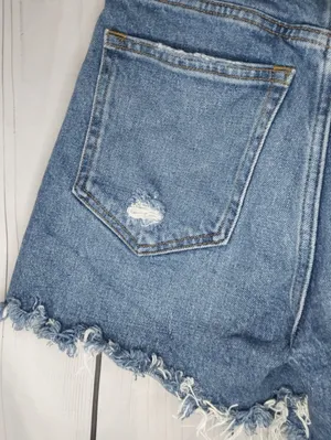 Abercrombie & Fitch High-Riseb The 4" Mom Denim Distressed Cutoff Shorts thumbnail 8
