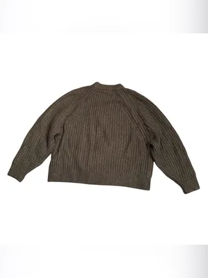 Madewell Ribbed Cotton-Blend Sweater molasses brown chunky knit Size XS NWOT thumbnail 5