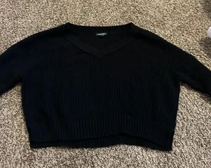 Target black cropped sweater thumbnail 1