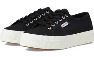 Superga Sneakers Classic Black Canvas Mens‎ Size 8 Lace Up Fashion Shoes NEW thumbnail 1